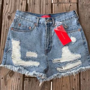Distressed shorts